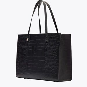 BÉIS The Large Work Tote in Black Croc – Chic Professional Laptop Bag